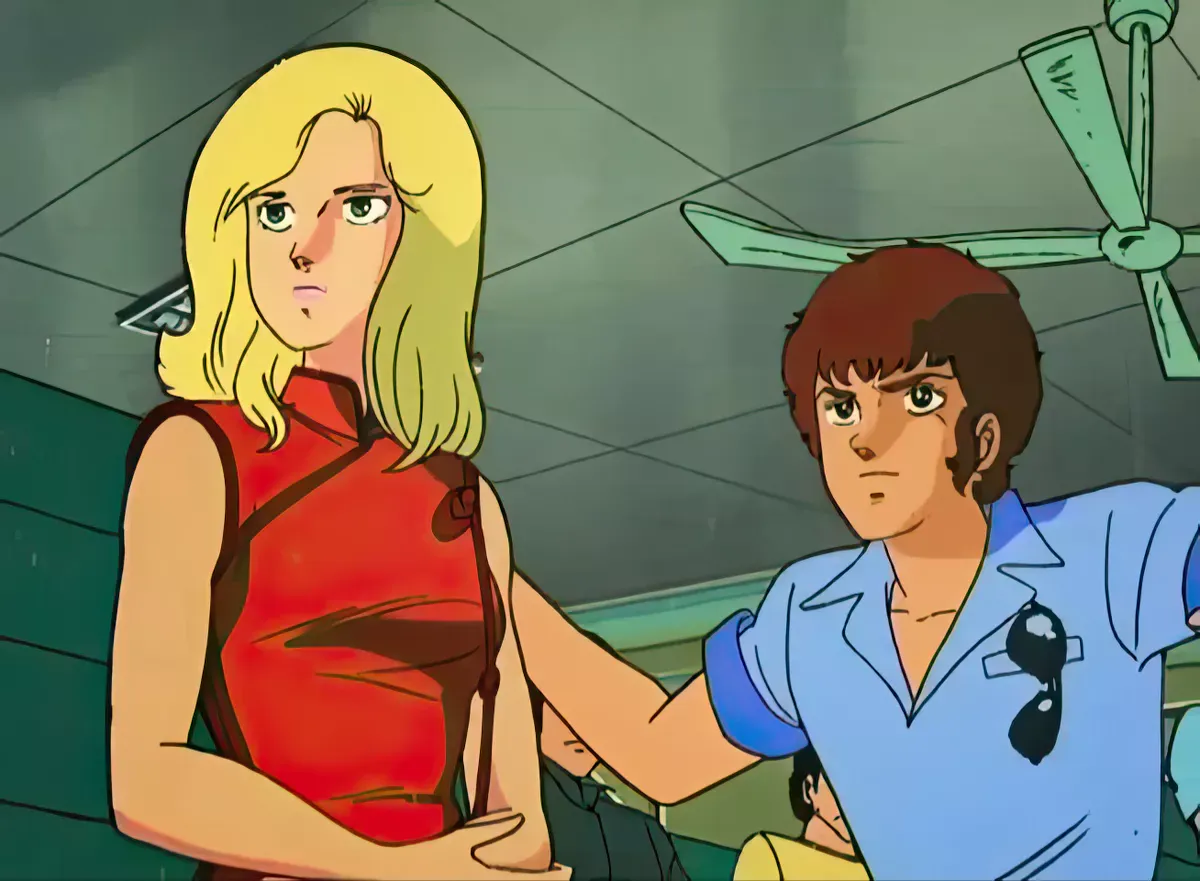 Amuro Ray and Beltorchika Irma in <em>Mobile Suit Zeta Gundam</em>